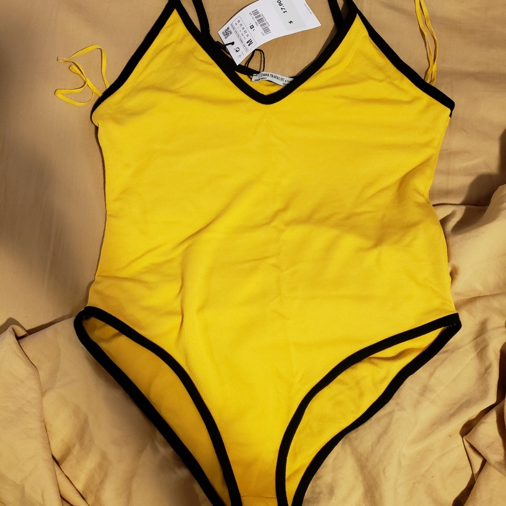 Yellow & Black Zara Bodysuit